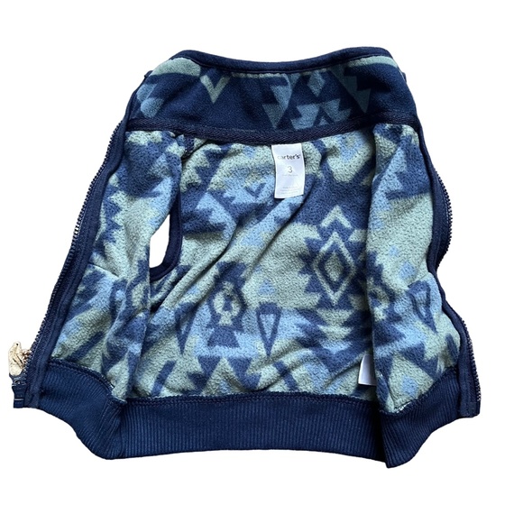 Carter's 3-Piece Fleece Outfit: 2 Vests and 1 Sweatpants, Size 3 Months - Picture 4 of 9